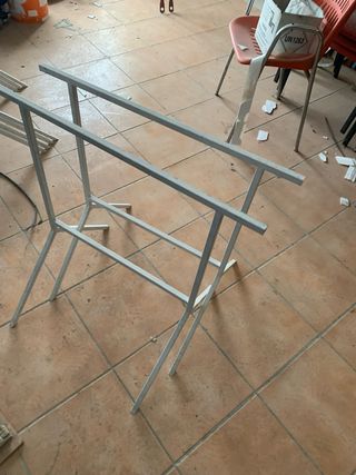 Borriquetas Mesa Celebraciones Metal Blanca