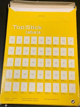 TopStick 8734 Etiquetas Adhesivas Universales A4