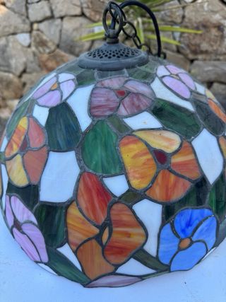 Lámpara colgante Tiffany flores