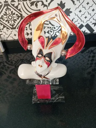 Máscara Veneciana Galos Porcelana Artística