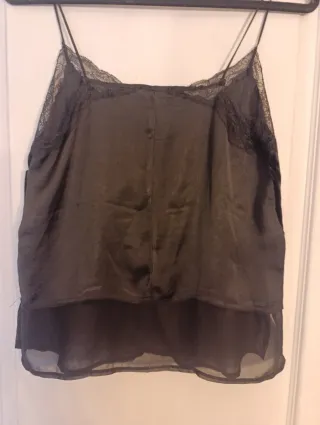 Top fiesta negro encaje terciopelo