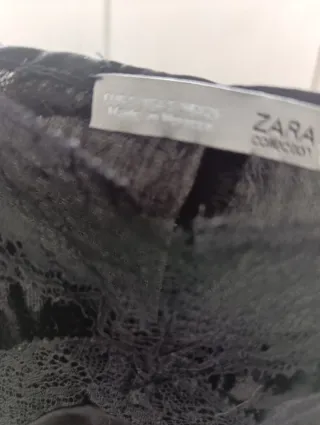 Top fiesta negro encaje terciopelo