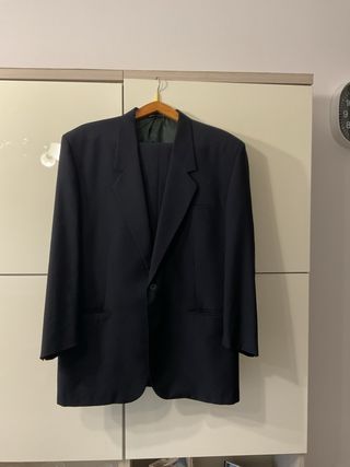 Completo nero 100 %di lana vintage