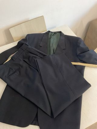 Completo nero 100 %di lana vintage