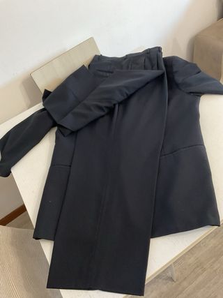 Completo nero 100 %di lana vintage