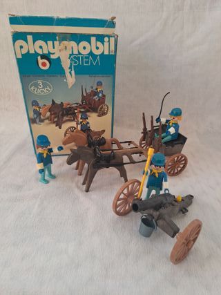 playmobil 3244 US artiglieria e carrozza + SCATOLA