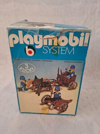 playmobil 3244 US artiglieria e carrozza + SCATOLA