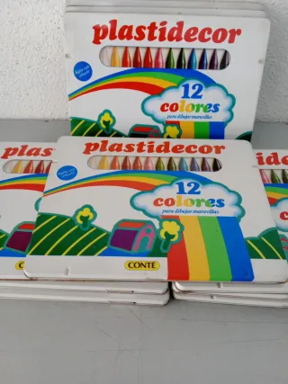 Ceras Plastidecor 12 Colores Caja Metálica Años 80