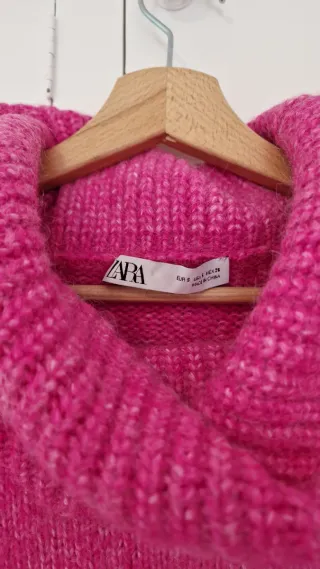 Vestido largo de punto  Zara Cuello envolvente