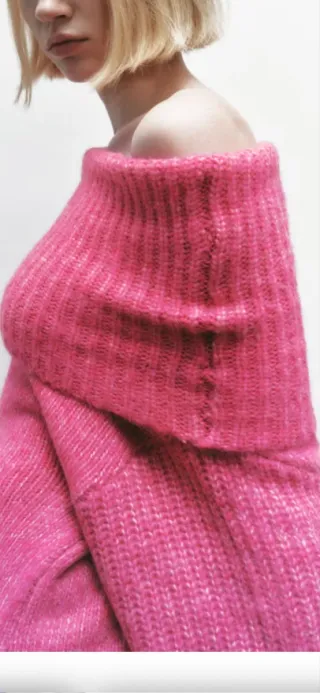 Vestido largo de punto  Zara Cuello envolvente