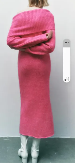 Vestido largo de punto  Zara Cuello envolvente