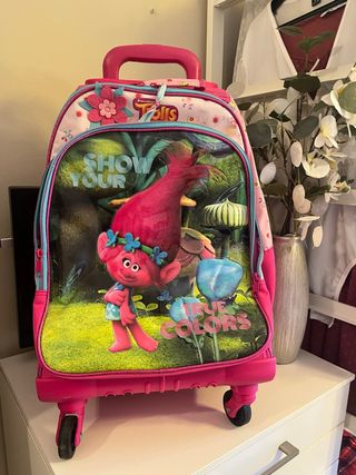 Maleta Infantil Trolls con Ruedas