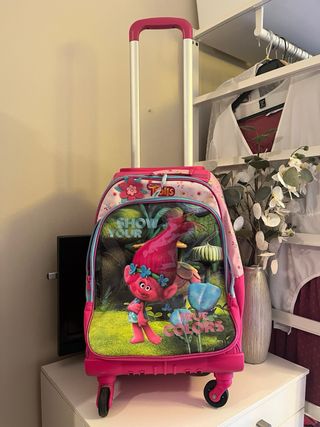 Maleta Infantil Trolls con Ruedas
