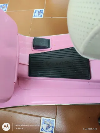 Moto Vespa Infantil Rosa