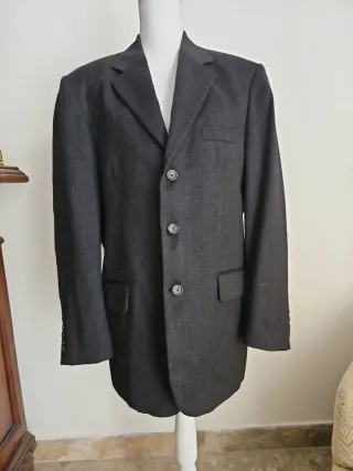 Giacca uomo lana grigio scuro