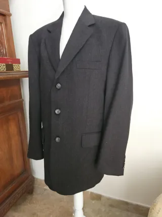 Giacca uomo lana grigio scuro