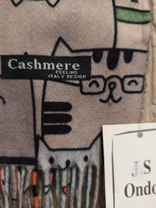 Bufanda Kawaii Gatitos Corazones