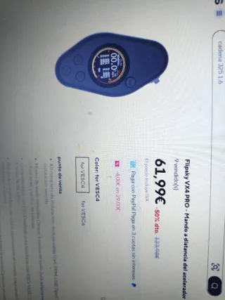 Flipsky VX4 Pro Mando Acelerador Patinetes