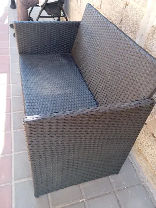 Conjunto Muebles Jardín Ratán Negro