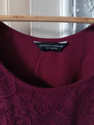 Blusa Dorothy Perkins granate talla S/M