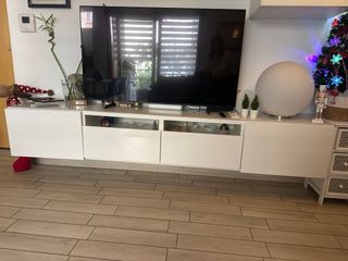 Pensile TV bianco laccato