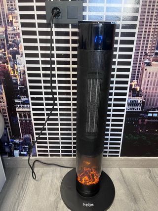 Calefactor Helios Home Negro Efecto Chimenea