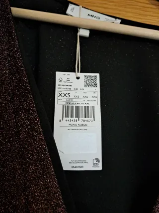 Mono Mango fiesta lentejuelas rosa Talla XS