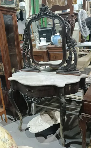 Tocador peinadora antiguo caoba cubano