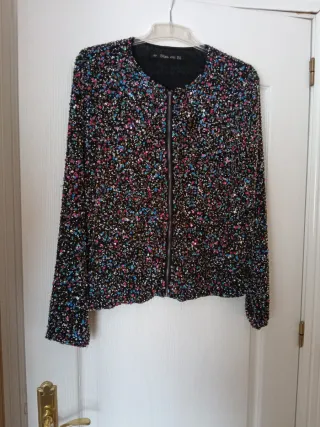 Chaqueta fiesta lentejuelas multicolor