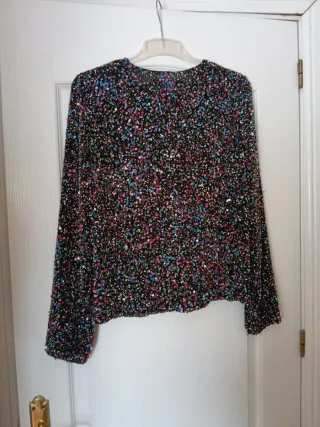 Chaqueta fiesta lentejuelas multicolor