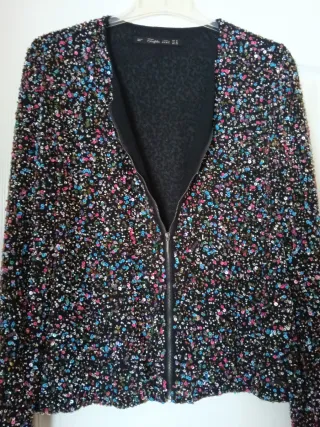 Chaqueta fiesta lentejuelas multicolor