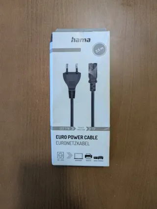 Cable de alimentación Hama Euro 2.5m