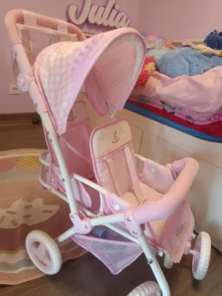 Carro gemelar NIZA rosa