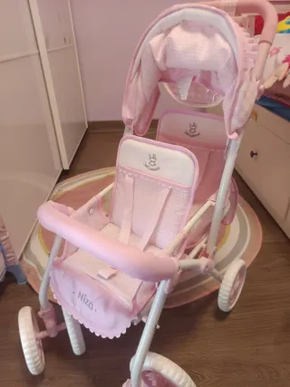 Carro gemelar NIZA rosa