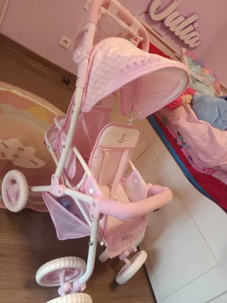 Carro gemelar NIZA rosa