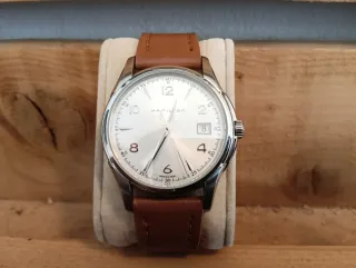 Reloj Hamilton Correa Marrón y Esfera Plateada