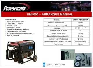 Generador Eléctrico EM4000AV