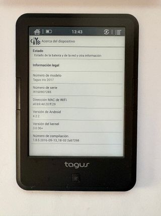 EBOOK TAGUS IRIS PANTALLA RETROILUMINADA