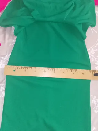 Vestido cóctel rosa y verde