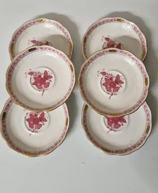 6 Piattini Porcellana Herend Ungheria