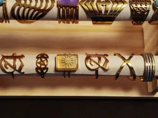 30 Anillos Acero Inoxidable Dorados