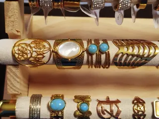 30 Anillos Acero Inoxidable Dorados