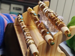 30 Anillos Acero Inoxidable Dorados