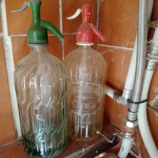 Lote 2 sifones vidrio