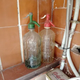 Lote 2 sifones vidrio