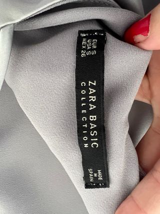 Top Zara plateado tirantes Talla S