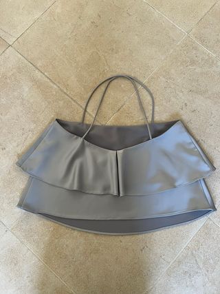 Top Zara plateado tirantes Talla S