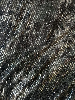 Falda Lentejuelas Negra y Plateada