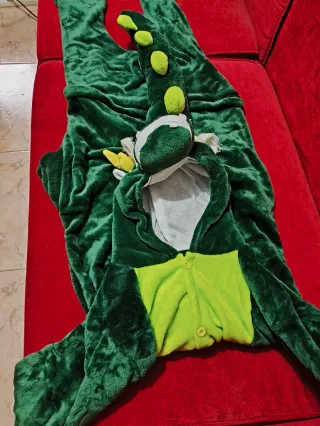 Disfraz/Pijama Dinosaurio Verde Talla Única