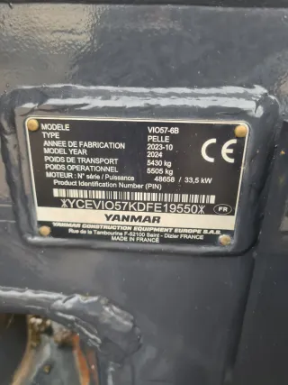 Miniexcavadora Yanmar Vio57-6B